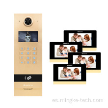 Teléfono de la puerta de video con sistema de intercomunicador de monitor interior